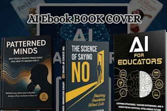 design ai ebook book cover automation technology futuristic KDP cover