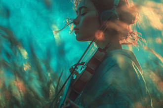 create a dreamy surreal or fantasy music cover