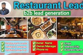 do restaurant lead generation with verified email list