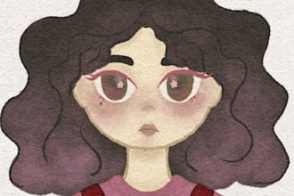 draw a cute cozy portrait
