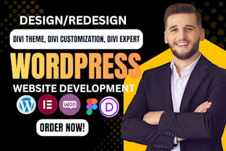 divi expert for wordpress, divi website design,fix divi issues and customization