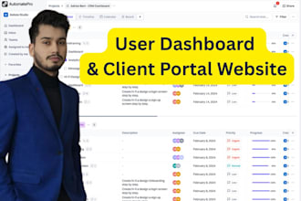 build user dashboard and secure client portal website
