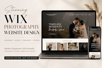 design photography wedding event portfolio studio photographer wix website