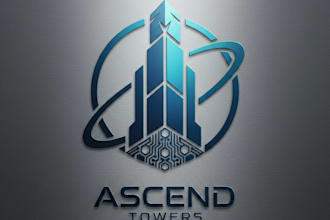 design a modern and professional skyscraper logo for your brand
