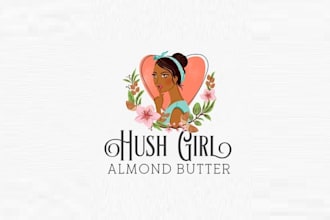 design modern decadent couture almond butter logo