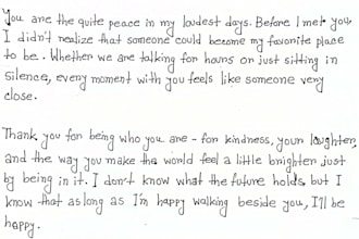 write neat and readable handwritten notes and letters