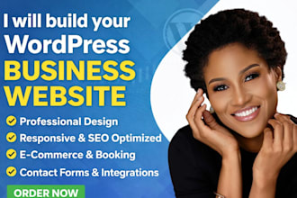 build wordpress business website or wordpress blog website with elementor pro