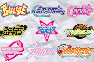 draw streetwear logo custom, psychedelic, edgy, y2k, grunge for your business