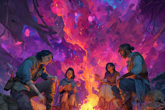 design a dnd party art and group art