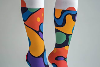 create beautiful socks design