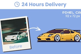draw your car into pixel art in 24 hours
