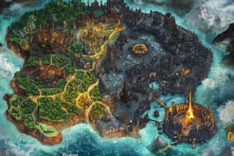 illustrate fantasy map design custom rpg maps dnd world battle maps