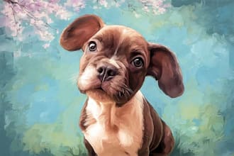 draw pet portrait into cartoon disney