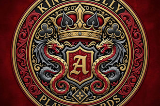 design a unique and eye catching playing cards logo for your brand