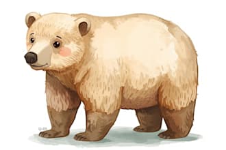 draw realistic animal illustration in watercolor