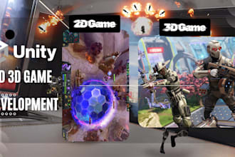 develop 2d 3d mobile game, PC game, unity 2d game development multiplayer game