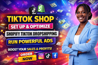 tiktok shop, shopify dropshipping store, facebook shop, instagram shop