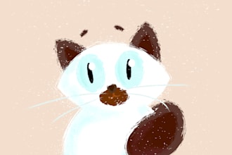 draw cute animal illustration
