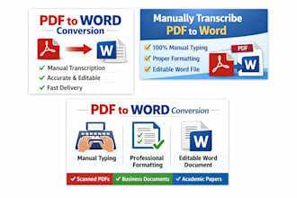transcribe PDF to a professionally formatted word document