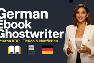 ghostwrite german ebook for amazon KDP german fiction book, nonfiction book
