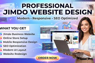 design a professional jimdo  or webador website, kv core with SEO optimization