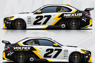 create premium  racing car wrap  design itasha wrap