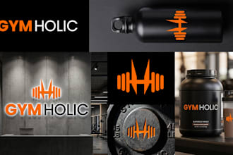 design modern fitness, gym, sports and clothing logo
