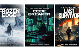 create professional  movie poster design with ai art