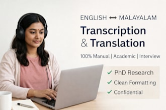 provide accurate phd research transcription
