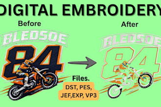 digitize embroidery design patch logo convert image to dst pes for cap and cloth