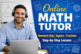 teach math step by step as your online math tutor