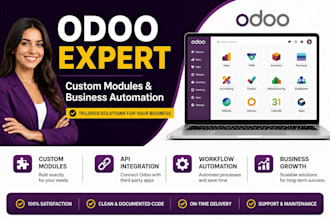 develop custom odoo modules and integrations