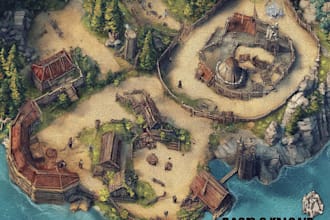 illustrate fantasy map design custom rpg maps dnd world battle maps