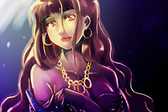 make a digital painting or drawing of a character