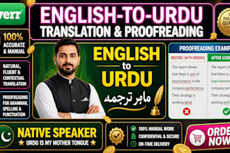 do english to urdu translation and proofreading