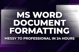 format and clean your messy word document professionally