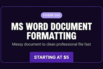 format and clean your messy word document professionally