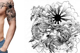 create custom tattoo design, tattoo sleeve