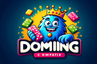 create outstanding monster king domines mascot logo brand identity