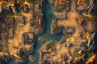 custom fantasy map design for rpgs, games, novels and stories