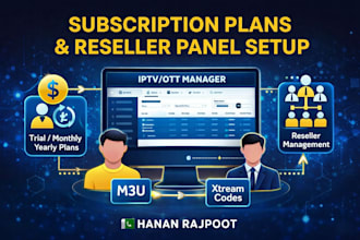 configure xtream UI iptv panel, subscriptions, reseller system and securi