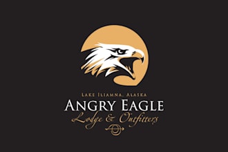 design an eagle, falcon, hawk, animal logo with high quality