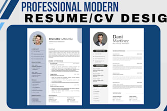 make impressive professional resume design and cv design