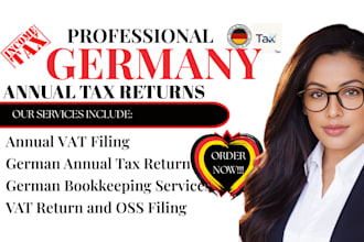 do german annual tax return, annual financial statement and annual vat filling