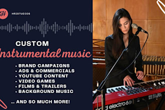 create custom instrumental music for games, ads and brands