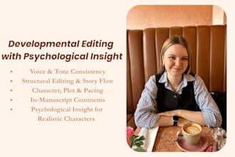 be your developmental editor with psychological insight