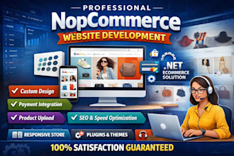 develop nopcommerce website ecommerce online shop store setup  design