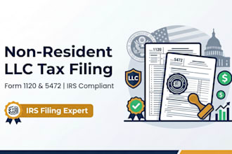 prepare tax return 1120, 5472 and 1040nr for non US resident llc