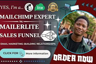 design mailerlite sales funnel, landing page, website forms, mailchimp templates
