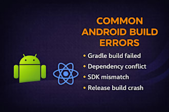 fix react native android build failed and gradle build errors